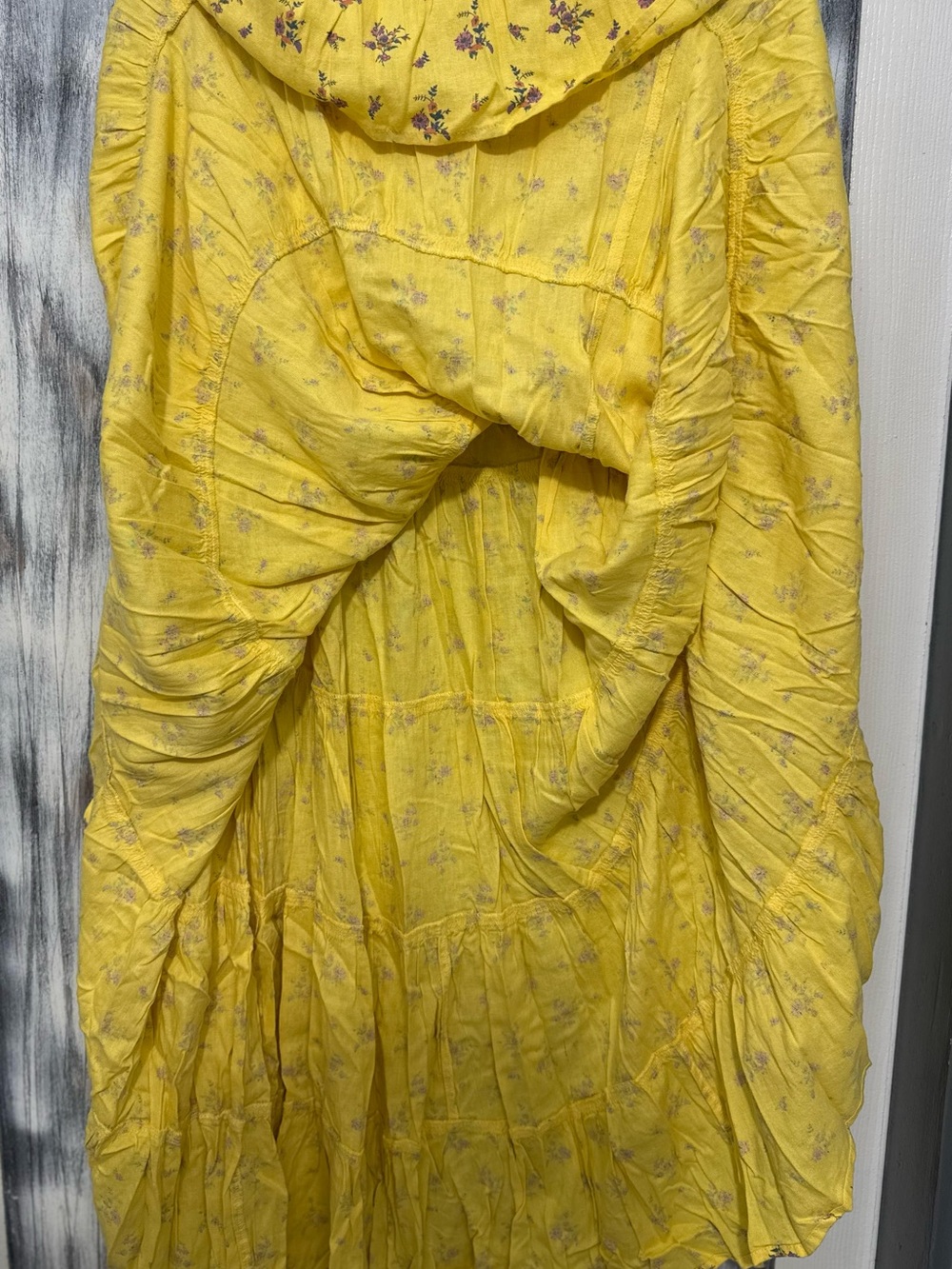 Free People Nova Tiered Maxi Skirt Lemon Combo Size S ~ NWOT - Picture 11 of 15